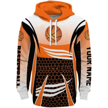Basketball Logo Hoodie - Armor Streaks Orange Black
