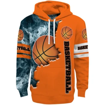 Basketball Logo Hoodie - Edge Mist Orange