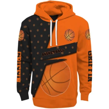 Basketball Logo Hoodie - Personalized Abstract Shape Orange