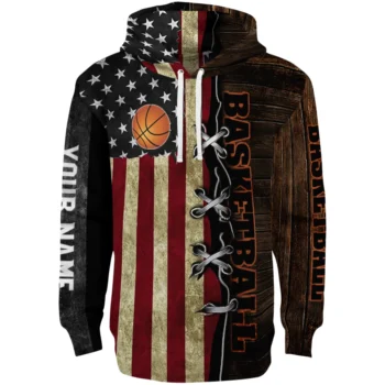 Basketball Logo Hoodie - Personalized American Pride