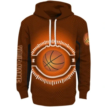 Basketball Logo Hoodie - Personalized Circuit Core Orange