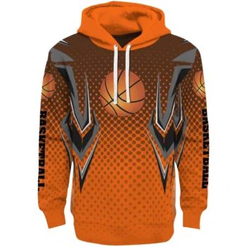 Basketball Logo Hoodie - Personalized Football Laces Orange