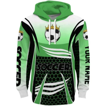 Soccer With Crown Hoodie - Armor Streaks Green Black