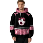 soccer-with-crown-hoodie-awareness-ribbon-black-pink-best-selling.webp