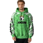 soccer-with-crown-hoodie-personalized-chevron-stripe-green-best-selling.webp