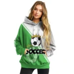 soccer-with-crown-hoodie-personalized-diagonal-stripe-green-white-best-selling.webp