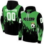 soccer-with-crown-hoodie-personalized-flame-edge-green-black-best-selling.webp