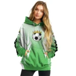 soccer-with-crown-hoodie-personalized-football-laces-green-best-selling.webp