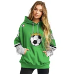 soccer-with-crown-hoodie-personalized-striped-sleeves-green-best-selling.webp