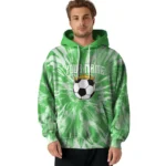 soccer-with-crown-hoodie-personalized-tie-dye-pattern-green-best-selling.webp