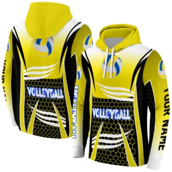 volleyball logo hoodie armor streaks yellow black fashion forward