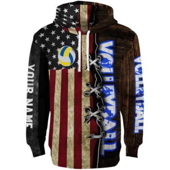 Volleyball Logo Hoodie - Customized American Pride