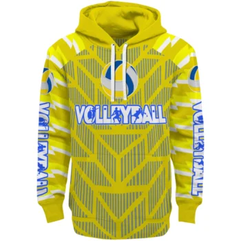 Volleyball Logo Hoodie - Customized Arrow Stripes Yellow