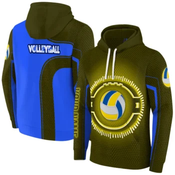 volleyball logo hoodie customized circuit core yellow fashion forward