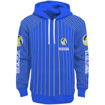 Volleyball Logo Hoodie - Customized Pinstripe Pattern